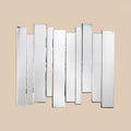 Minimalist mirrored wall art with clean vertical lines and modern geometric styling.