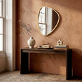 gold pebble wall mirror organic shape modern interior