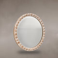 Rowan round wall mirror decorative textured frame neutral background