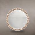 Rowan round mirror circular textured frame front view