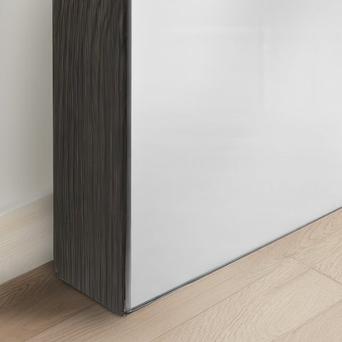 Notting Hill leaner mirror base detail showing frame and floor placement