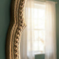 Crafted with decorative beaded edging and subtle distressed detailing, creating an elegant antique-inspired look.